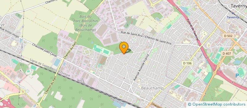 localisation de l'entreprise EVADAM à BEAUCHAMP