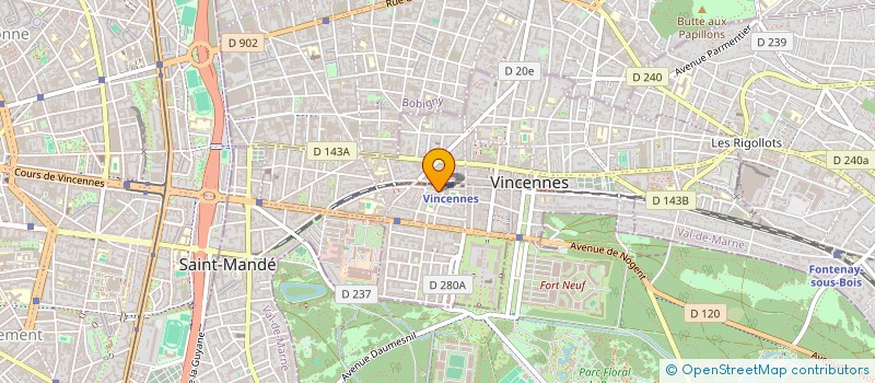 localisation de l'entreprise EVADAN à VINCENNES