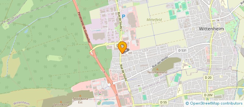 localisation de l'entreprise EVADEN à WITTENHEIM
