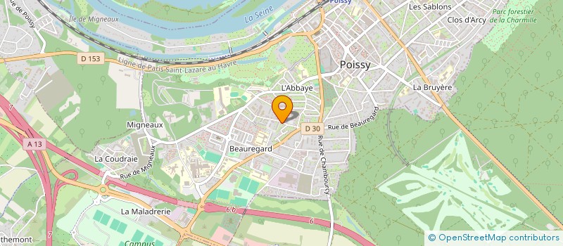 localisation de l'entreprise EVADEST  POISSY