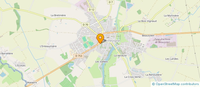 localisation de l'entreprise EVADYS à VIEILLEVIGNE