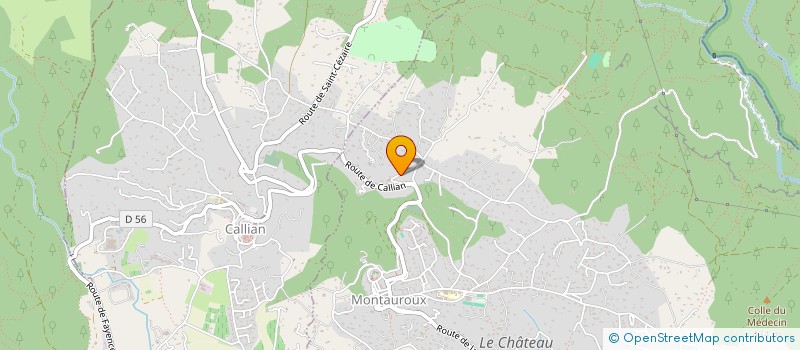 localisation de l'entreprise EVAEL  MONTAUROUX