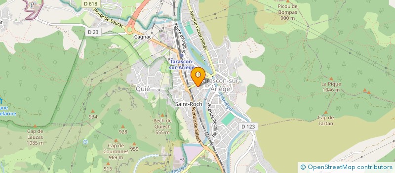 localisation de l'entreprise EVAFLO à TARASCON-SUR-ARIEGE