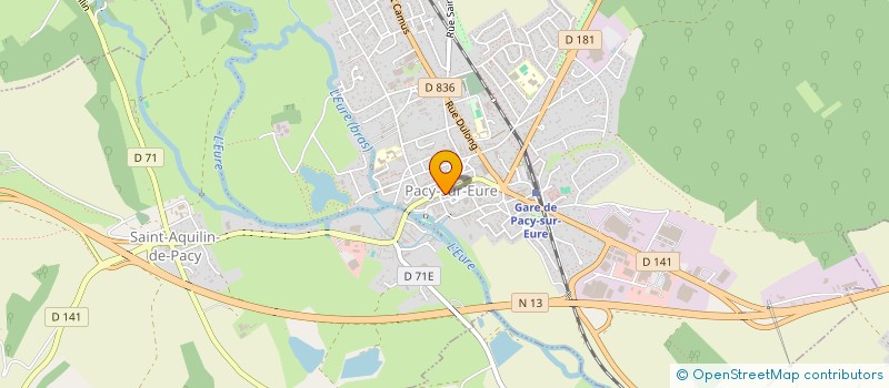 localisation de l'entreprise EVALAURA à PACY-SUR-EURE