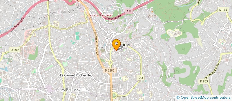 localisation de l'entreprise EVALENA à LE CANNET