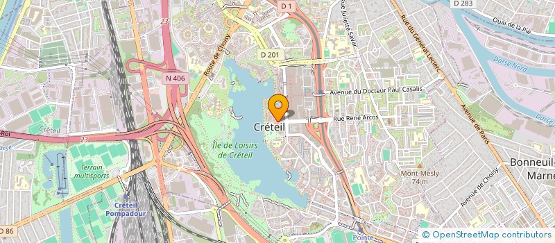 localisation de l'entreprise EVALI à CRETEIL