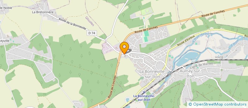 localisation de l'entreprise EVALIA  LA BONNEVILLE SUR ITON