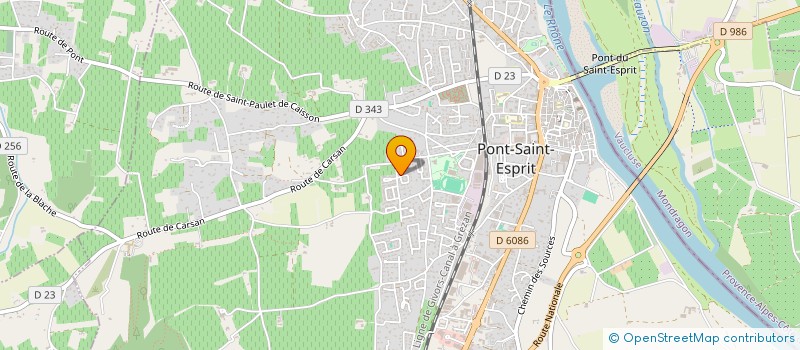 localisation de l'entreprise EVALINA  PONT-SAINT-ESPRIT