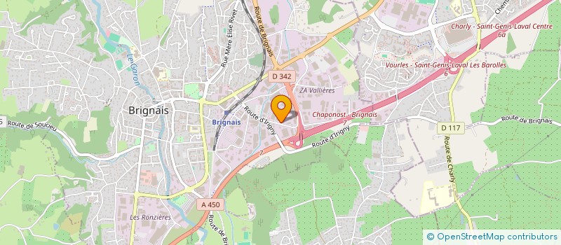localisation de l'entreprise EVALINOX à BRIGNAIS