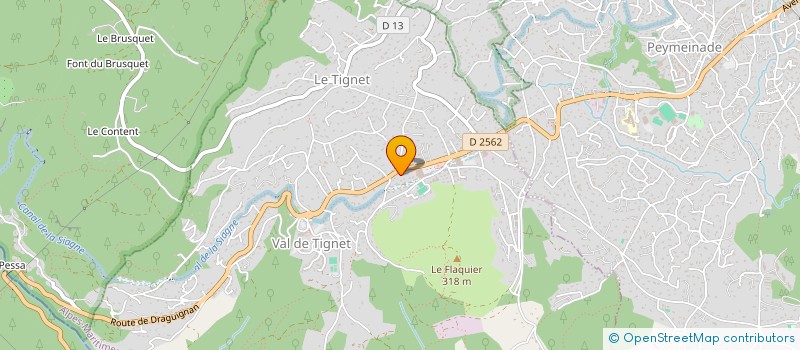 localisation de l'entreprise EVALIS à LE TIGNET