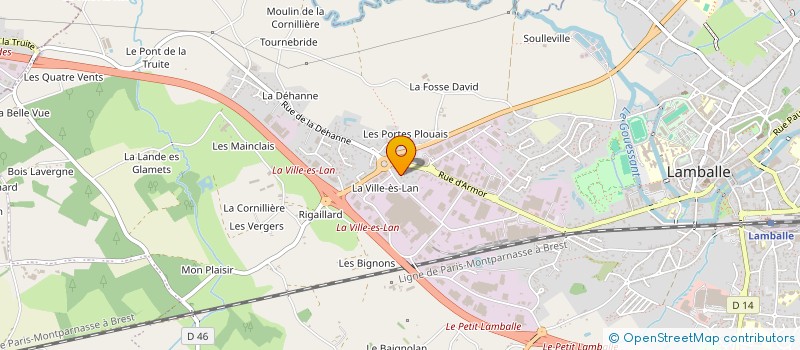 localisation de l'entreprise EVALISA  LAMBALLE-ARMOR