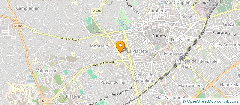 localisation de l'entreprise EVALLIB  NIMES