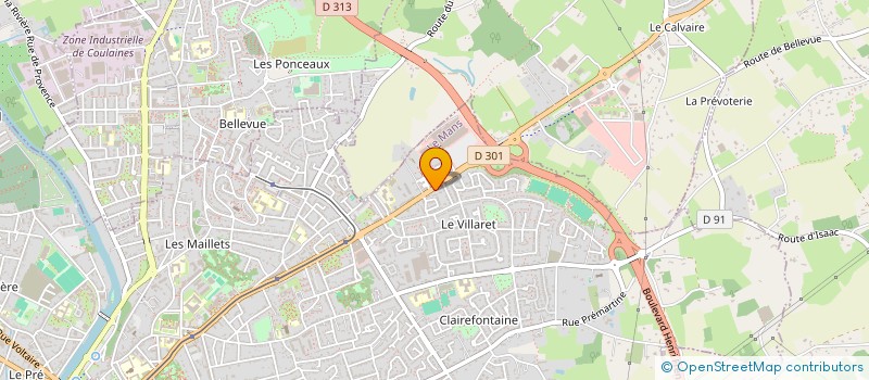 localisation de l'entreprise EVALTHUR  LE MANS