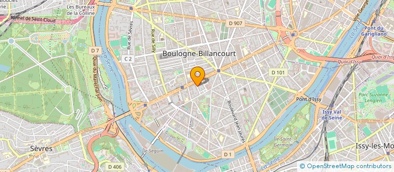 localisation de l'entreprise EVALUATION FORMATION COMMUNICATION à BOULOGNE-BILLANCOURT