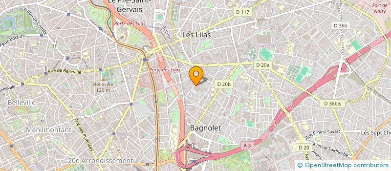 localisation de l'entreprise EVALUNA FILMS à BAGNOLET