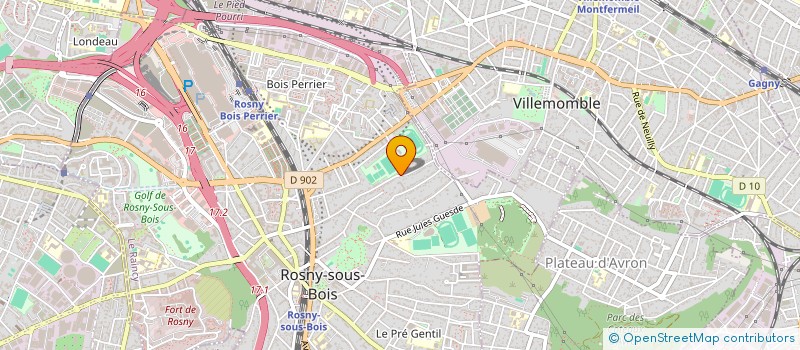 localisation de l'entreprise EVALURISK à ROSNY-SOUS-BOIS