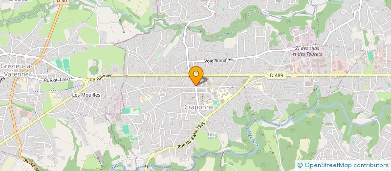 localisation de l'entreprise EVALYS  CRAPONNE