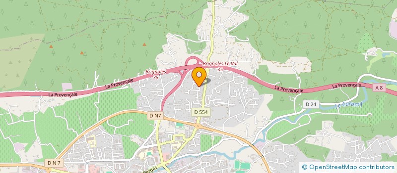 localisation de l'entreprise EVAM à BRIGNOLES