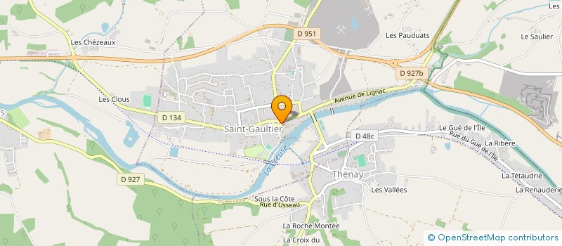 localisation de l'entreprise EVAN à SAINT-GAULTIER