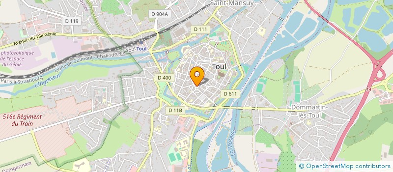 localisation de l'entreprise EVAN à TOUL