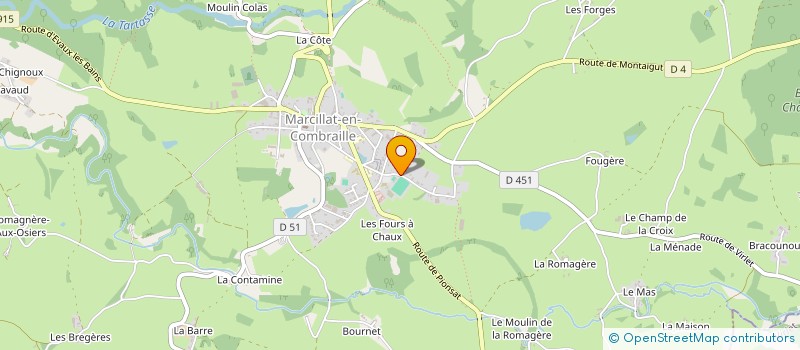 localisation de l'entreprise EVAN REMY  MARCILLAT-EN-COMBRAILLE