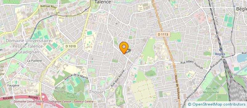 localisation de l'entreprise EVANAMY à TALENCE