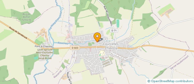 localisation de l'entreprise EVANCOM  COURCELLES-CHAUSSY