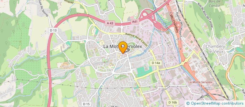 localisation de l'entreprise EVANES'SENS à LA MOTTE-SERVOLEX