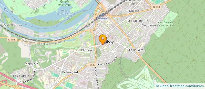 localisation de l'entreprise EVANGE à POISSY