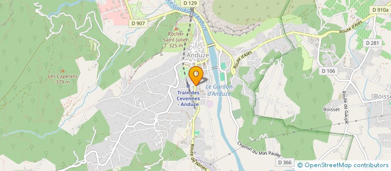 localisation de l'entreprise EVANGELISTI PARFUMS à ANDUZE