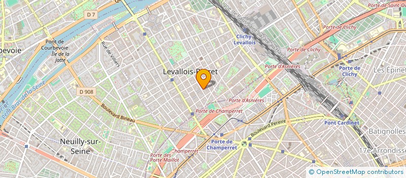 localisation de l'entreprise EVANIE à LEVALLOIS-PERRET