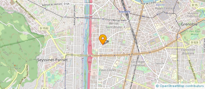 localisation de l'entreprise EVANOE à GRENOBLE