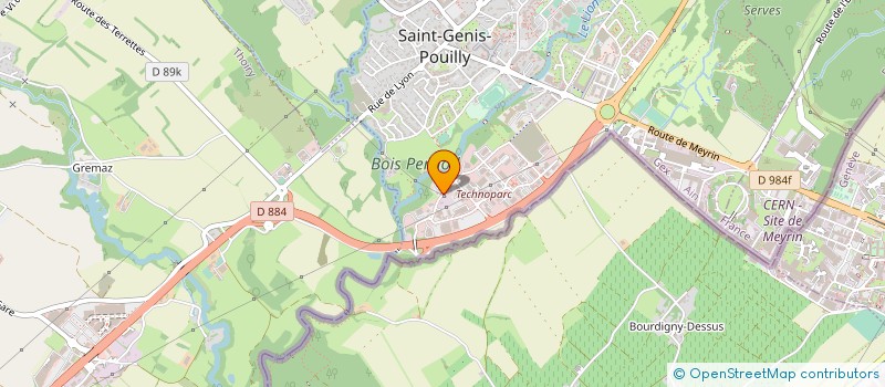 localisation de l'entreprise EVANOE à SAINT-GENIS-POUILLY