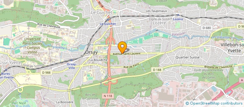 localisation de l'entreprise EVANOVA  ORSAY