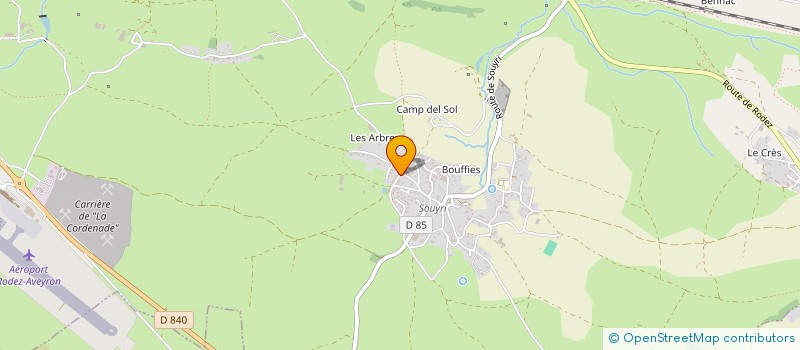 localisation de l'entreprise EVAP  LAISSAC-SEVERAC L'EGLISE