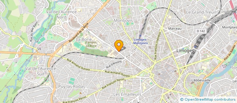 localisation de l'entreprise EVARIC à LIMOGES
