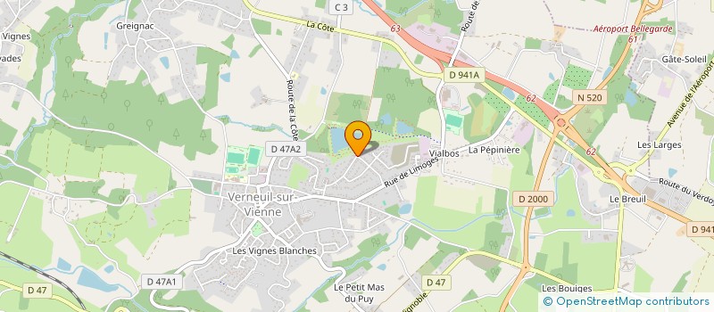 localisation de l'entreprise EVART à VERNEUIL-SUR-VIENNE