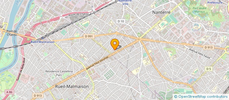 localisation de l'entreprise EVAS (A.A.EVAS)  NANTERRE