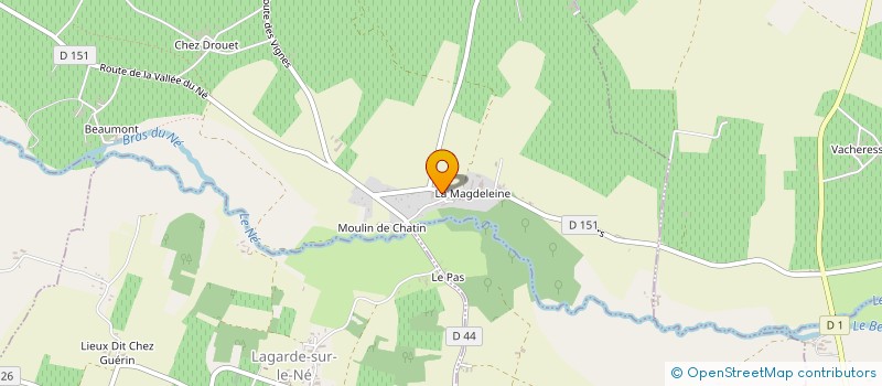 localisation de l'entreprise EVASENS à CRITEUIL-LA-MAGDELEINE