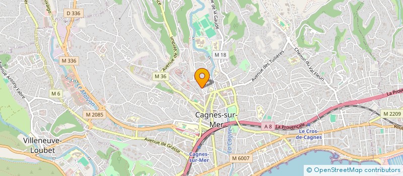 localisation de l'entreprise EVASERO à CAGNES-SUR-MER