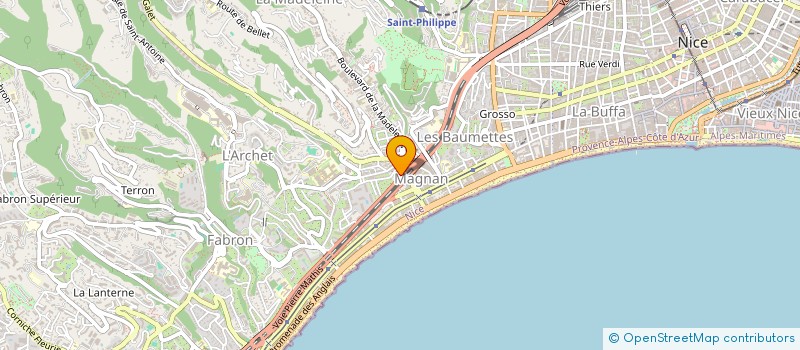 localisation de l'entreprise EVASHOP à NICE