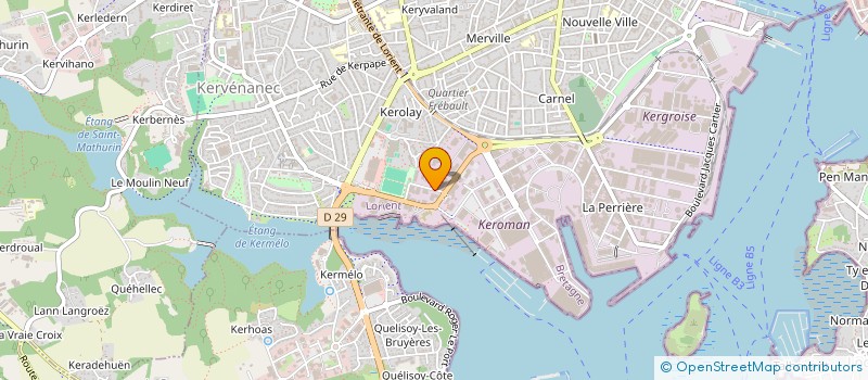 localisation de l'entreprise EVASION à LORIENT