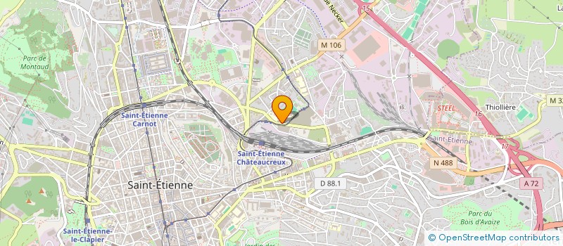 localisation de l'entreprise EVASION  SAINT-ETIENNE