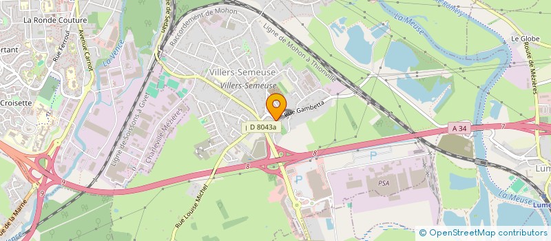 localisation de l'entreprise EVASION  VILLERS-SEMEUSE