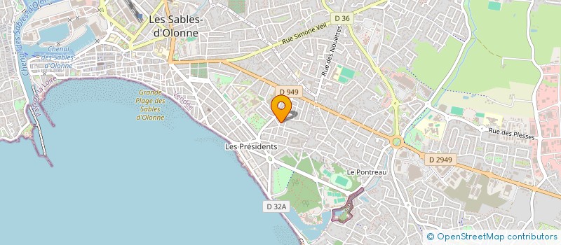 localisation de l'entreprise EVASION à LES SABLES D'OLONNE