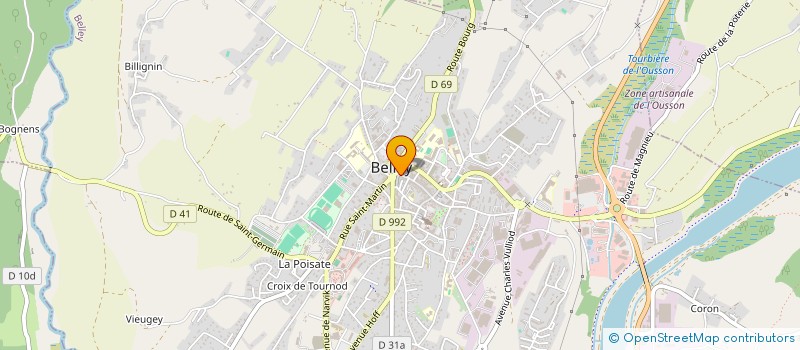 localisation de l'entreprise EVASION à BELLEY
