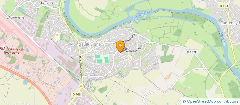 localisation de l'entreprise EVASION ASSOCIATION CULTURELLE SPORTIVE ET MUSICALE  MONTREUIL-JUIGNE