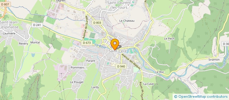 localisation de l'entreprise EVASION BEAUTE à SAINT-CERE