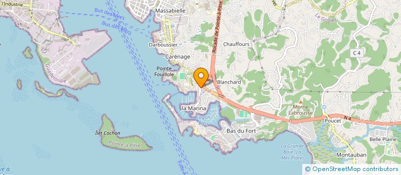 localisation de l'entreprise EVASION BLEUE  POINTE A PITRE