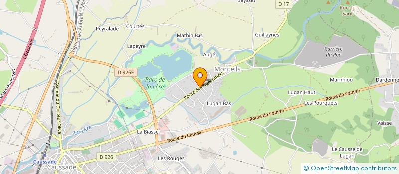 localisation de l'entreprise EVASION CABLE PARK  MONTEILS